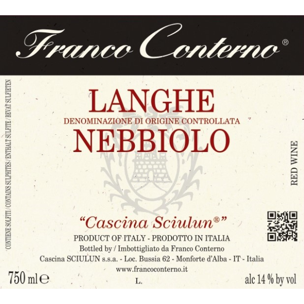 Franco Conterno Langhe Nebbiolo Cascina Sciulun DOC 2021